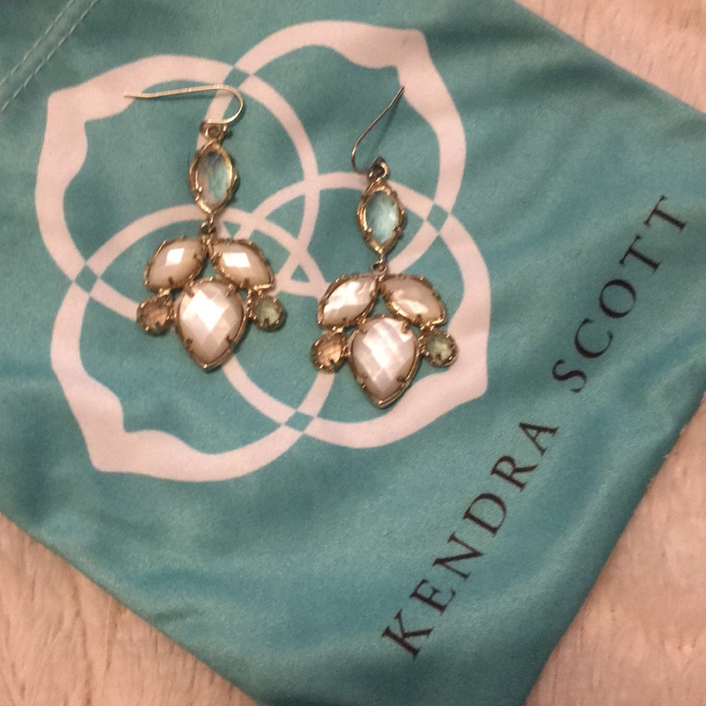 Kendra Scott vintage MOP clear chandelier